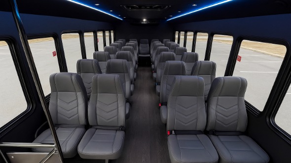 Interior of Charter Bus Company Hacienda Heights's 15 Passenger Minibus in Hacienda Heights