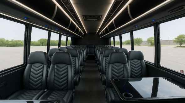 Interior of Charter Bus Company Hacienda Heights's 25 Passenger Mini bus in Hacienda Heights