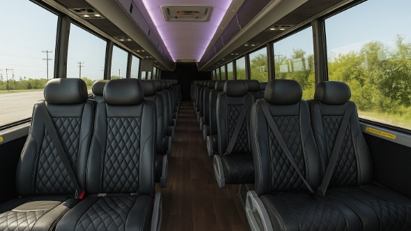 Interior of Charter Bus Company Hacienda Heights's 28 Passenger Mini bus in Hacienda Heights