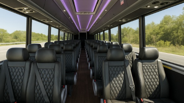 Interior of Charter Bus Company Hacienda Heights's 30 Passenger Minibus in Hacienda Heights