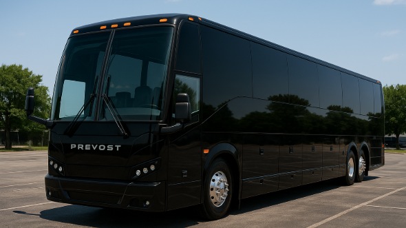 Exterior of Charter Bus Company Hacienda Heights's 50 Passenger Charter Bus in Hacienda Heights