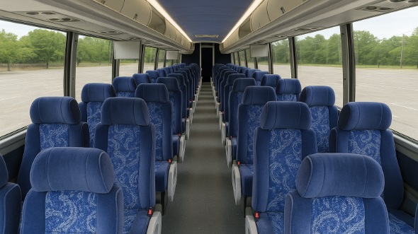 baldwin park 54 passenger charter bus inside