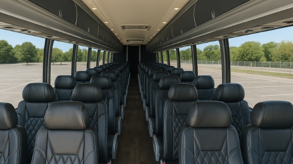 baldwin park 56 passenger charter bus inside